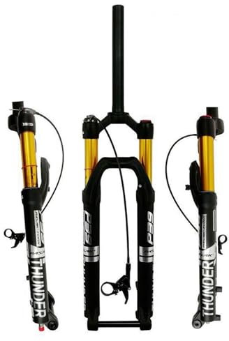 KLYso Oil Pressure Lock 28.6mm Straight Tube Front Suspension Forks Travel 100mm Air Suspension Forks(Remote Control,29 inch)