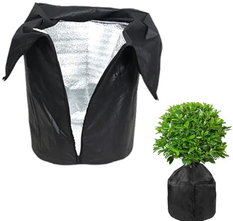 Protection Pot de Fleur Hiver, Housse Hivernage Plante en Pot, Housse Hivernage Plante, Housse Hivernage Pot, Bâche Protection Arbustes Couverture, Housses de Protection en Pot pour Plantes 50×45cm