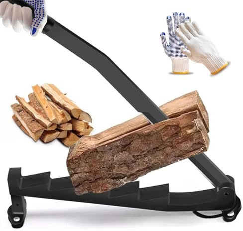 Wall Mounted Kindling Splitter Firewood Kindling Splitter - Portable Manual Fire Wood Kindling Splitter Firewood Cutter Heavy Duty Log Splitter Wood Splitter for Indoor Outdoor003