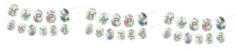 TOYANDONA 3sätze Happy Easter Papierbanner Osterdeko Für Partys Hängende Dekoration Für Fröhliche Feiertagsatmosphäre Langlebige Und Farbenfrohe Partydekoration Für Innen Und
