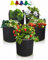 Trongle 5 Stück 20L Pflanzsack, Kartoffelsack mit Griff & 5 Pflanzenetiketten, Stofftöpfe aus Vliesstoff, Wiederverwendbare Pflanzbehälter für Kartoffeln, Blumen, Obst, Gemüse, 5 Gallonen