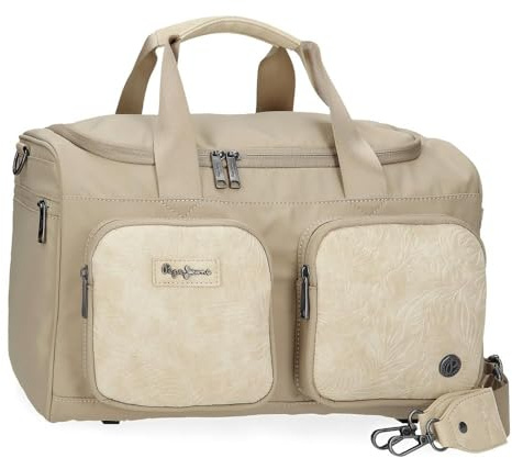 Pepe Jeans Jana Rucksäcke, lässige Reisetaschen, Blau und Beige, aus Polyester und Kunstlederdetails von Joumma Bags, beige, Talla única, Reiserucksack