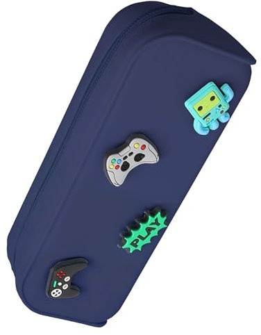 Online Federmäppchen Game Time Pins I Stylische Federtasche für Mädchen & Jungen, ideal für Schule, Uni & Büro I Pencil Case mit praktischem Reißverschluss zur Aufbewahrung von Stiften & Kosmetik