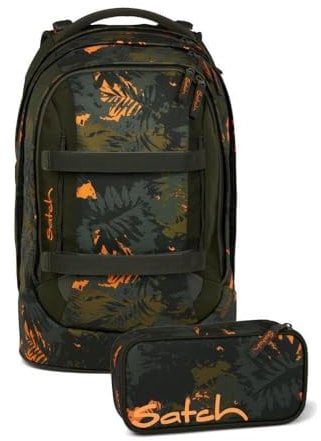 Satch pack Schulrucksack Set 2tlg. inkl. Schlamperbox (Jurassic Jungle)
