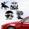 Hobbspring 5Pcs Western Cowboy Car Stickers 14.8x15.5cm Cowboy Boots and Horse Vinyl Car Decals Western Scenery Plastic Vehicle Decoration Decal for Auto Window and Body Cling