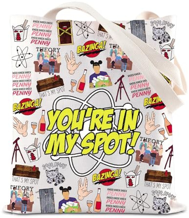 FOTAP TBBT Sitcom TV Show Inspired Tote Bag Theory Handbag Leonard and Sheldon Fans Gift Scientist Physicis Shoulder Bag