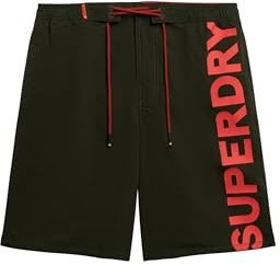 Superdry Herren Klassische 48-cm-Boardshorts mit Logo