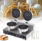 lilishangmao Gaufrier pour Restaurant 1200 W | Gaufrier Professionnel - Cuisson Thermostatique Double Face, Plaques Antiadhésives Amovibles, pour Boulangeries, Cafés Universitaires