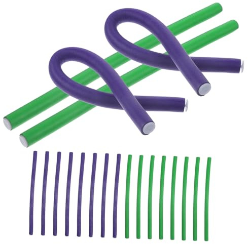 Veemoon 2 Stück-pack Lockenwickler ohne Hitze für Mittellanges bis Langes Haar Flexible Schaumstoffstäbe Sanfte Locken Vielseitige Dauerwellengeräte für Styling zu Hause Zufällige Farbe