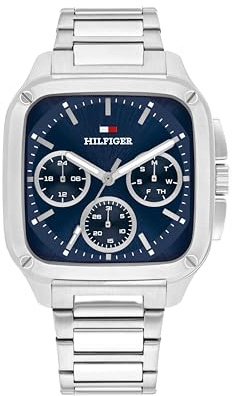 Tommy Hilfiger Analogue Multifunction Quartz Watch for Men - Available with Stainless Steel or Leather Bracelet
