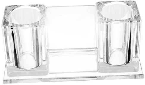 Gatuida Acrylic Microphone Holder Stand for Wireless Wired Mics Desktop Mic Rack with Non-slip Base for Office Ktv Streaming