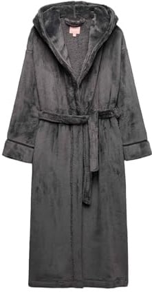 Marks & Spencer Donna Accappatoio in Pile con Cappuccio – Vestibilità Regolare – Con Tasche