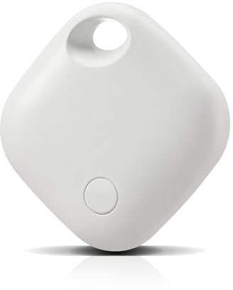 FineTrack Mini kompatibel mit „Find My Device“-App (nur Android), 18 Monate Auswechselbare Batterie, Smarttag Bluetooth Tracker für Rucksack, Schlüssel, Koffer, Reisepässe und andere Gegenstände,Weiß