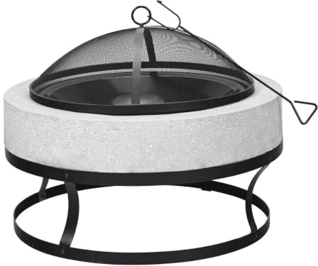 Grill-Brasero aus Stein Torro - 70 x 70 x 49 cm - Weiß