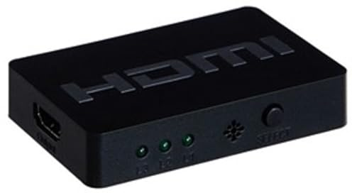 LINK LKHDS3 Mini-HDMI-Switch, 4 K x 2 K, 30 Hz, 3 Ports mit Fernbedienung – Multiadapter für TV, PC, Blu-ray, unterstützt Full HD, Plug & Play