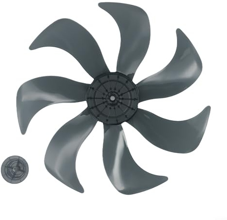 Bordfly Pales de rechange pour ventilateur sur pied avec couvercle écrou, hélice silencieuse en plastique, montage facile, lavable, pour appareils ménagers (7 palies)