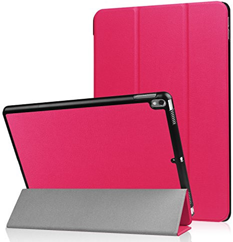 Lobwerk Schutzhülle für Apple iPad Pro 2017 10.5 Zoll Ultra Slim Cover Hardcase aufstellbar und Wake & Sleep Funktion (Hot Pink) + GRATIS Stylus Touch Pen