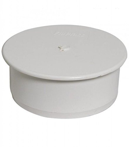 FLOPLAST 110mm Ring Seal Soil Socket Plug- White - Pack of 2