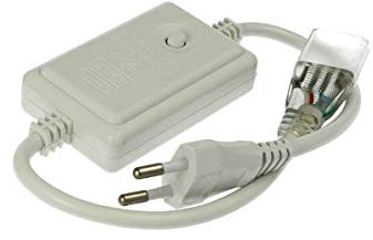 2 pièces prise transformateur d'alimentation redresseur 4 broches RGB pas 13.5mm avec Mini contrôleur 8 programmes pour 220V RGB Led bande