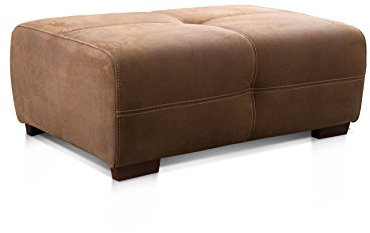 Cavadore Hocker Mavericco / XXL Couch-Hocker im modernen Design / Mikrofaser / Passend zu Big Sofa und Ecksofa Mavericco / 108 x 71 x 41 cm (BxHXT) / Mikrofaser Braun