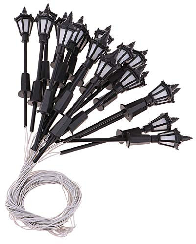 Perfeclan 20 Straße Lampe Modell LED-Straßenbeleuchtung für Modellbau, Warmweiß 1: 150 B