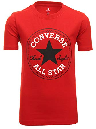 Converse Jungen Chuck Patch T-Shirt, Enamel Red, 12/13 Jahre