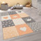 Paco Home Tapis Chambre Enfant Fille Garcon Pastel 3D Coeur Pois Couronne, Dimension:160x230 cm
