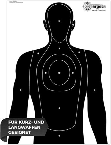 X-Targets Große Zielscheiben Human Silhouette / 50x70 cm/Papier 120g/m² (5 Stück)