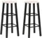 vidaXL 2X Barhocker Barstuhl Küchenhocker Tresenstuhl Thekenhocker Tresenhocker Thekenstuhl Bar Stuhl Hocker Barmöbel Schwarz MDF Stahlrahmen