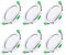ALUSSO LED Downlights Dimmable 7W IP44 Slim Recessed Ceiling Lights, 3CCT 3000K Warm 4000K Neutral 6500K Cool Adjustable Bathroom Spotlights, Polished Chrome, 6 Pack