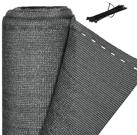 Relaxdays Brise-Vue, paravent pour Les clôtures, rambardes, Anti-UV, résistant aux intempéries, 1,2 x 50 m, Anthracite