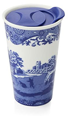 Spode BLI79164-XP Travel Mug 8oz, 3% Polypropylene 0.5% Silicone 96.5% Porcelain