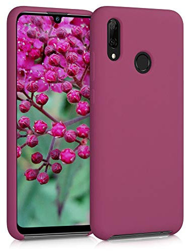 kwmobile Cover per Huawei P Smart (2019) Custodia - Back Case per Smartphone in Silicone TPU - Protezione Gommata - rosso melograno