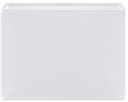 Home Sweet Home Lampenschirme viereckig Weiß – Block – aus Baumwollstoff - 18cm (H) x 25cm (W) x 25cm (L) – E27 Fassung – Wandleuchten, Tischlampen, Stehlampen und Pendelleuchten