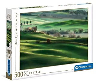 Clementoni 35098 Hügellandschaft in der Toskana – Puzzle 500 Teile, Geschicklichkeitsspiel für die ganze Familie, Erwachsenenpuzzle ab 14 Jahren