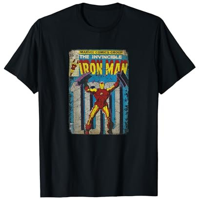 Iron Man Classic Retro Comic Vintage Cover Graphic T-Shirt