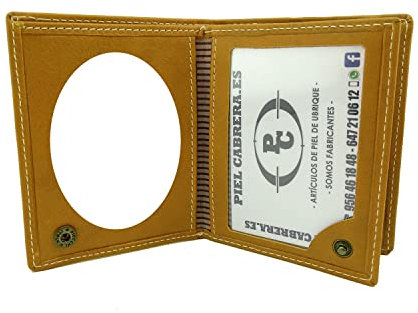 Geldbörse mit Geldbörse für Zivilgarde, lokale Polizei, Katastrophenschutz, private Sicherheit, rotes Kreuz, Mod. Ehrenbuch Senf, Senf