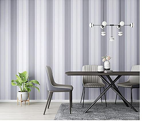 ZZDXL Tapeten Lila Vertikale Streifen Tapete Vliestapete 10 M X 0,53 M,3D Tapete Für Schlafzimmer Wohnzimmer Oder Küche,Modern Klassisch Elegance Tapete Kinderzimmer,Wandtapete Jungen Mädchen