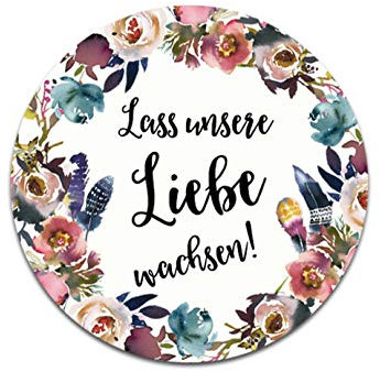 Nastami 50 Sticker Hochzeit Lass unsere Liebe wachsen Gastgeschenk Hochzeit (Boho Hochzeit)