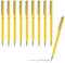 sin4sey 10er Set Kugelschreiber - schlankes Design - edler Aluminium Kugelschreiber (Gelb)