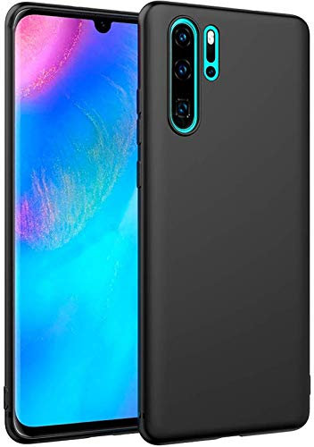 CoolGadget Schutzhülle TPU für Huawei P30 Pro - stoßfest, Kratzfest, präzise Aussparungen, kabelloses Laden, Schwarz
