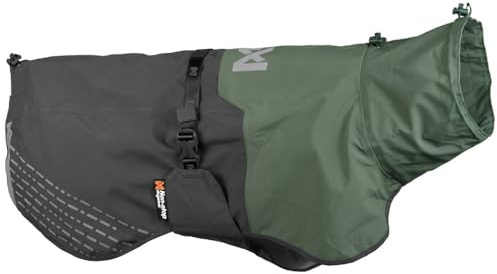 Non-stop dogwear Fjord Raincoat Grey/Green |2963| Regenschutz, Größe:70