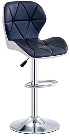MOCHIYIA Barstools Barhocker Mit RüCkenlehne Kunstleder Pad Und Chromstahl Metall Basis/Mit FußStüTze/HöHenverstellbar / 360-Grad-Drehung/Hochstuhl Home Breakfast Esstisch KüChe Barhocker