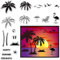 craspire Palm Trees Clear Stamps Für Die Kartenherstellung, Dekoration, Scrapbooking, Flamingo-Stempel Aus Silikonkautschuk Für Grußkarten, Fotoalbum, Tagebuch, Dekoration, DIY-Handwerk