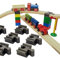 ULROAD Holzschienen Adapter Verbinder passend für Duplo Steine kompatibel für Thomas - Brio - IKEA Holzschienen Schienen Duplostein Brücke Brücken (10 Stück)