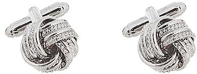 Ayoiow Manschettenknopf Hochzeit Kupfer Manschettenknopf Silber Knoten Manschettenknöpfe