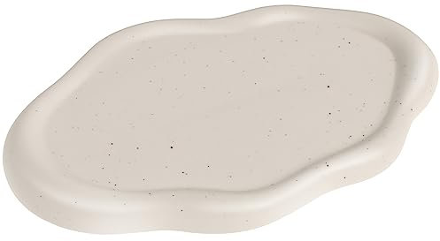 Anneau Plat Bibelot Plateau en Céramique Plateau en Forme de Nuage Plateau Bijouterie Plat à Bijoux en Céramique Irrégulier Plateau Présentation Bijouterie Cadeau Thanksgiving Noël (Blanc)
