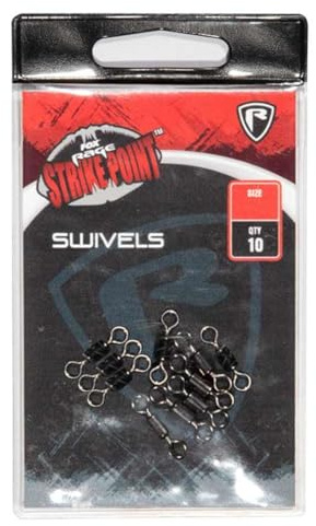 Fox Rage Strike Point Swivel - 10 Tönnchenwirbel
