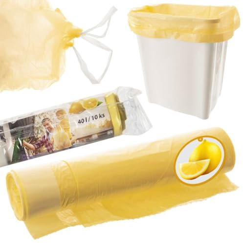 Duft-Müllbeutel Müllsäcke Müllbeutel Abfallsäcke mit Zitronenduft 40 L 10 Stk.