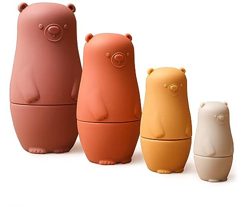 Fiorky Poupées gigognes Russes – Jouets de poupée gigognes empilables Meilleurs Cadeaux Couleur Taille Jouets Assortis Poupées gigognes Russes Éducation précoce Jouet Montessori Empilage